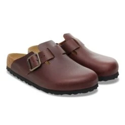 Birkenstock Boston Wire Buckle Leather Vintage Wood Roast -Birkenstock Shop 1030703 pair