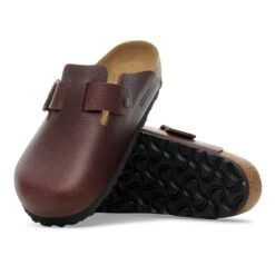 Birkenstock Boston Wire Buckle Leather Vintage Wood Roast -Birkenstock Shop 1030703 sole