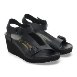 Soley Ring-Buckle Leather Black/Black -Birkenstock Shop 1030787 pair