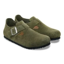 Birkenstock London Suede Leather Thyme -Birkenstock Shop 1030797 pair