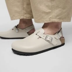 Birkenstock Tokio Leather Oyster Dressy Leather 12 Birkenstock Tokio Leather Oyster Dressy Leather -Birkenstock Shop 1030806 f closeup f