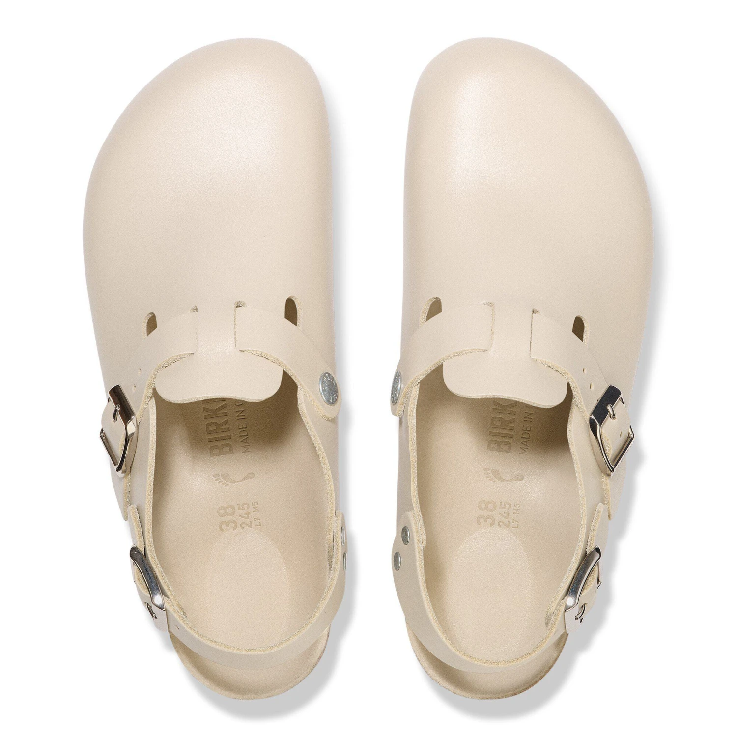 Birkenstock Tokio Leather Oyster Dressy Leather 2 Birkenstock Tokio Leather Oyster Dressy Leather - Image 2