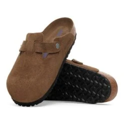 Birkenstock Boston Soft Footbed Suede Leather Dark Tea Tonal -Birkenstock Shop 1030814 sole