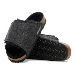 Birkenstock Solana Shearling Wool Felt Anthracite -Birkenstock Shop 1030823 sole