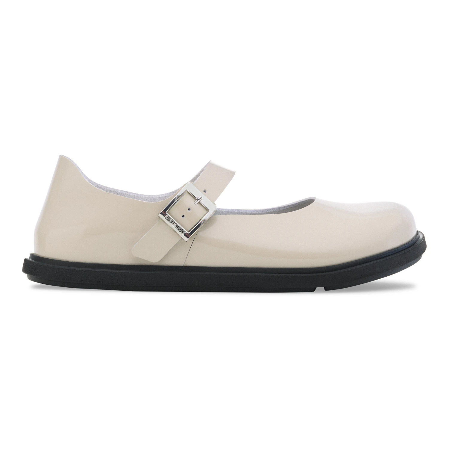 Birkenstock Mantova Droplet Buckle Natural Leather Patent High-Shine Oyster 3 Birkenstock Mantova Droplet Buckle Natural Leather Patent High-Shine Oyster - Image 3