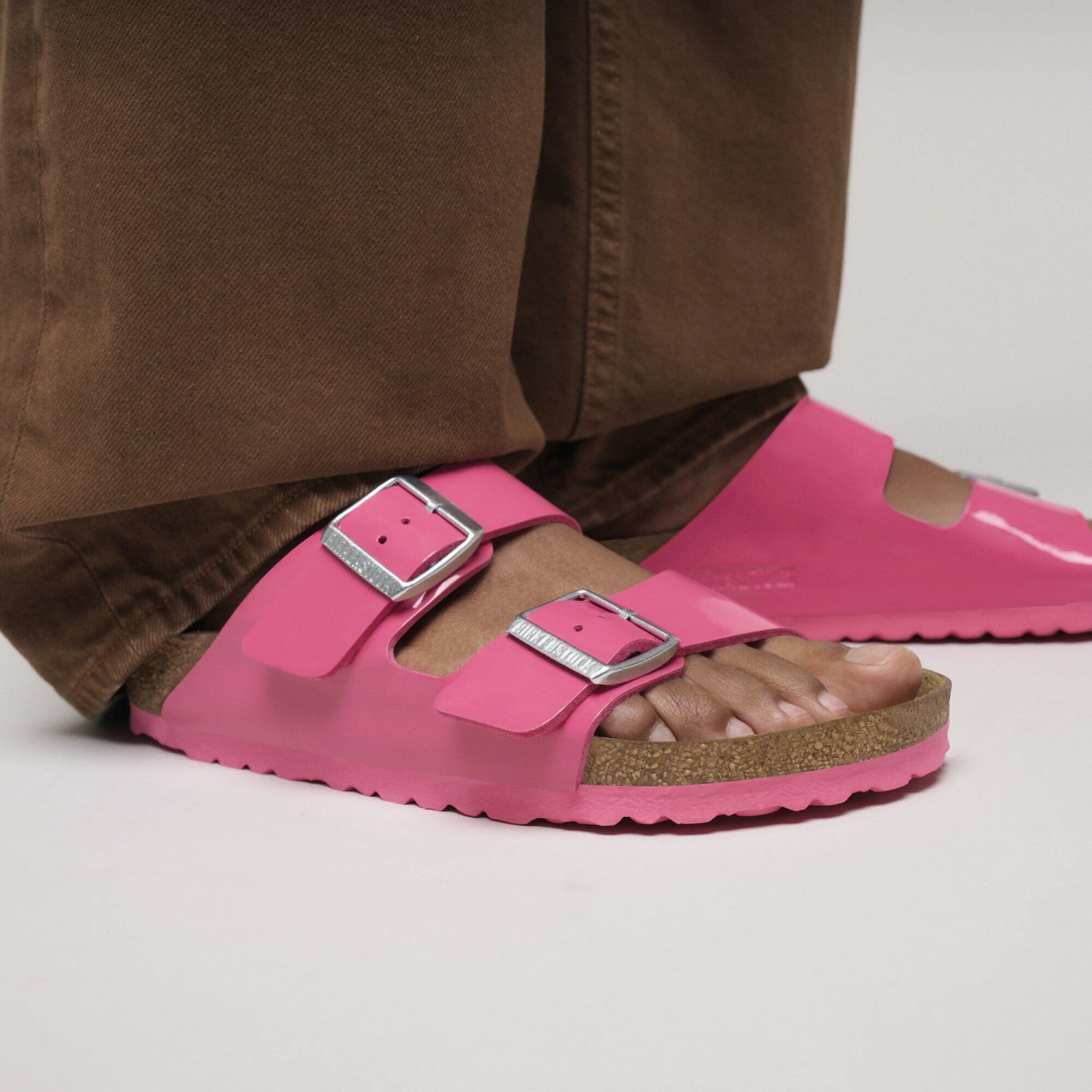 Birkenstock Arizona Birko-Flor Patent Fuchsia Tulip 7 Birkenstock Arizona Birko-Flor Patent Fuchsia Tulip - Image 7