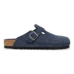 Birkenstock Boston Soft Footbed Suede Leather New Navy Tonal -Birkenstock Shop 1030837 side