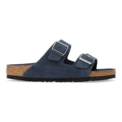 Birkenstock Arizona Soft Footbed Suede Leather New Navy Tonal 7 Birkenstock Arizona Soft Footbed Suede Leather New Navy Tonal -Birkenstock Shop 1030849 side