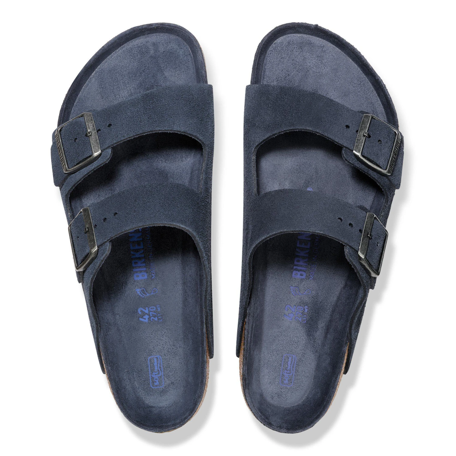 Birkenstock Arizona Soft Footbed Suede Leather New Navy Tonal 2 Birkenstock Arizona Soft Footbed Suede Leather New Navy Tonal - Image 2