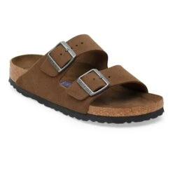Birkenstock Arizona Soft Footbed Suede Leather Dark Tea Tonal