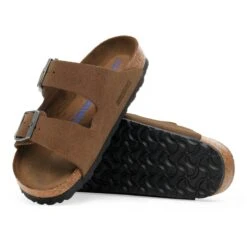 Birkenstock Arizona Soft Footbed Suede Leather Dark Tea Tonal -Birkenstock Shop 1030863 sole
