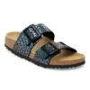 Birkenstock Sydney Luxe Buckle Synthetics Shiny Snake Black -Birkenstock Shop 1030868