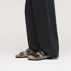 Birkenstock Sydney Luxe Buckle Synthetics Shiny Snake Black -Birkenstock Shop 1030868 f look f