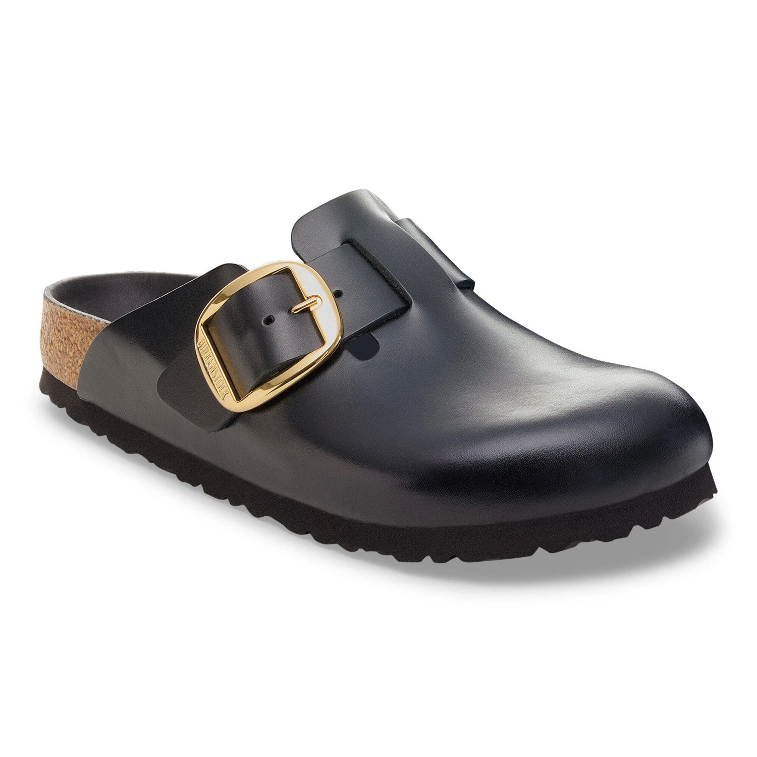 Birkenstock Boston Big Buckle Leather Black Dressy Leather 1 Birkenstock Boston Big Buckle Leather Black Dressy Leather