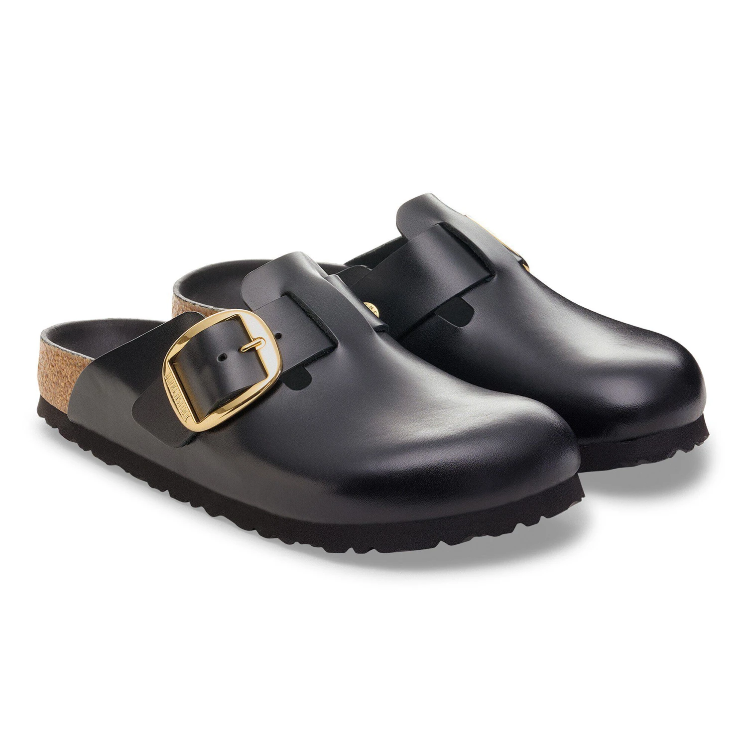 Birkenstock Boston Big Buckle Leather Black Dressy Leather 4 Birkenstock Boston Big Buckle Leather Black Dressy Leather - Image 4