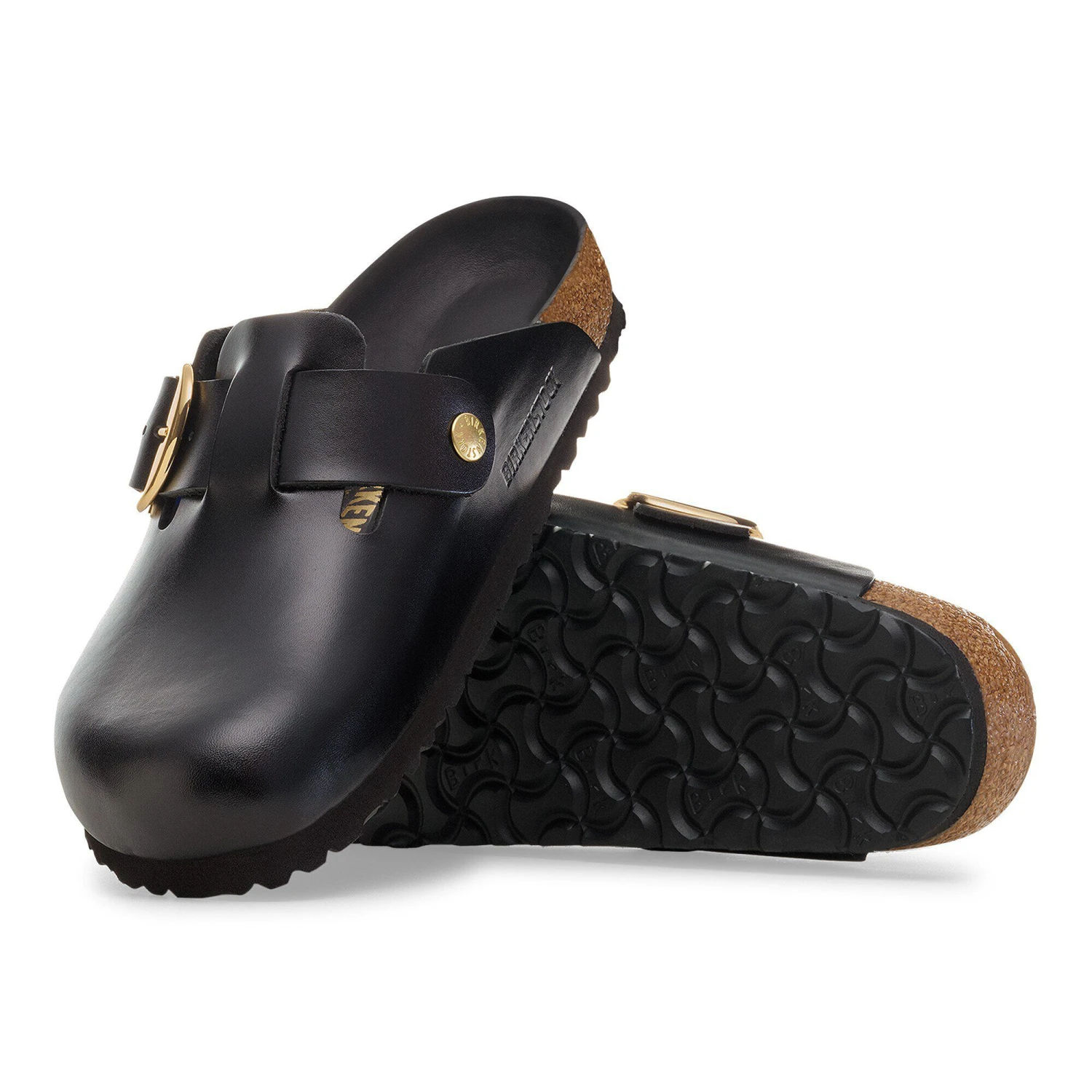 Birkenstock Boston Big Buckle Leather Black Dressy Leather 5 Birkenstock Boston Big Buckle Leather Black Dressy Leather - Image 5