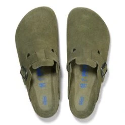 Birkenstock Boston Soft Footbed Suede Leather Thyme Tonal -Birkenstock Shop 1030879 top