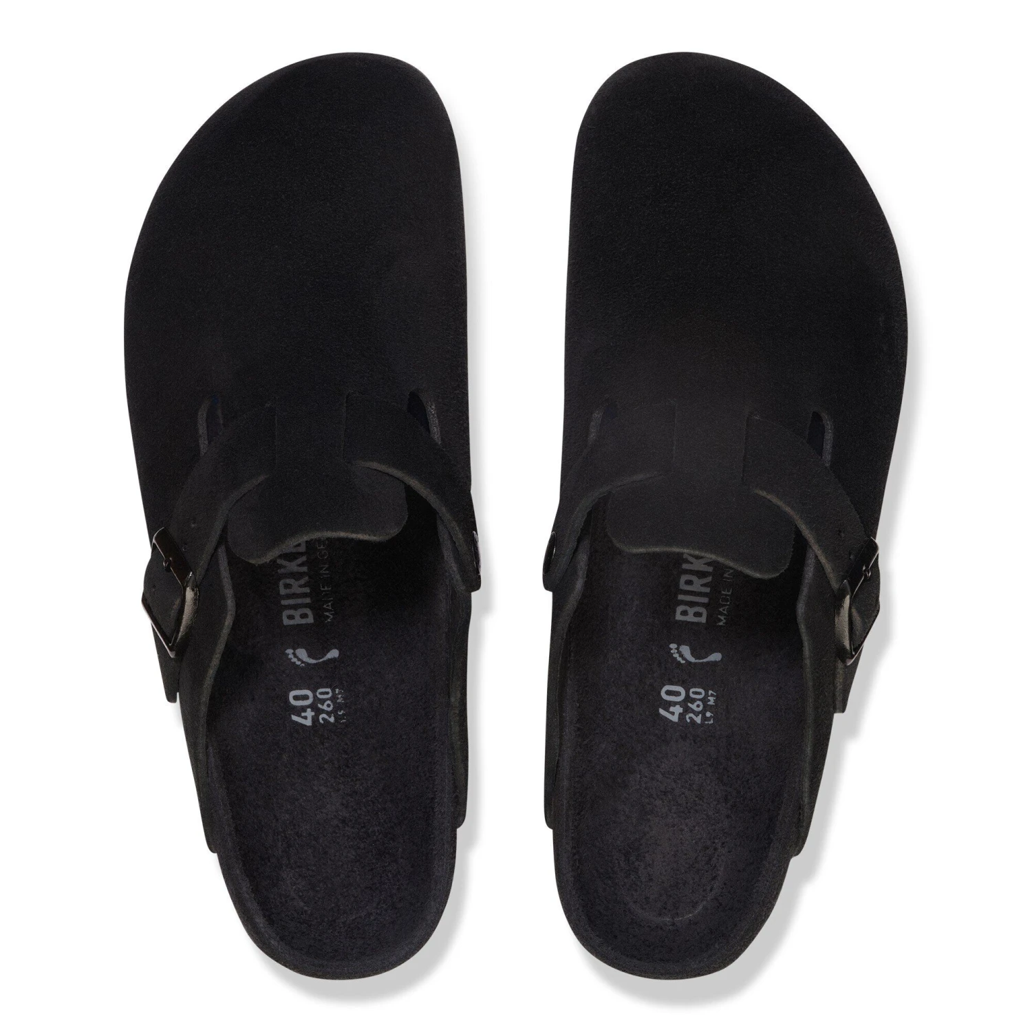 Birkenstock Boston Suede Leather Black 2 Birkenstock Boston Suede Leather Black - Image 2
