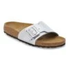 Birkenstock Catalina Luxe Buckle Birko-Flor Silver Metallic -Birkenstock Shop 1030920