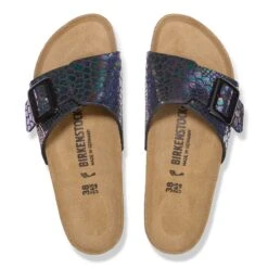 Birkenstock Catalina Luxe Buckle Synthetics Shiny Snake Black -Birkenstock Shop 1030930 top