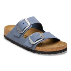 Birkenstock Arizona Big Buckle Nubuck Leather Stone Blue