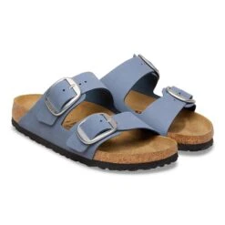 Birkenstock Arizona Big Buckle Nubuck Leather Stone Blue -Birkenstock Shop 1031144 pair