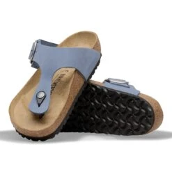 Birkenstock Gizeh Big Buckle Nubuck Leather Stone Blue -Birkenstock Shop 1031145 sole