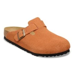 Birkenstock Boston Suede Leather Dark Rust