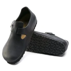Birkenstock London Oiled Leather Black -Birkenstock Shop 166541 sole