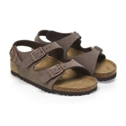 Birkenstock Roma Kids Birkibuc Mocha 22 Birkenstock Roma Kids Birkibuc Mocha -Birkenstock Shop 233071 pair