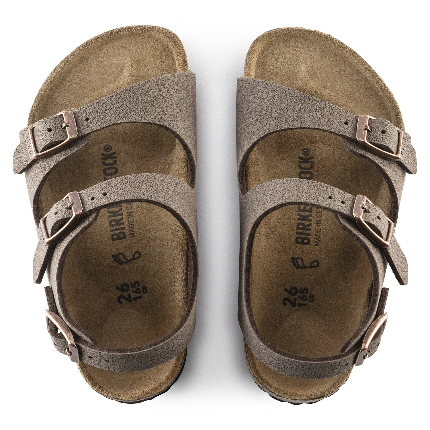 Birkenstock Roma Kids Birkibuc Mocha 3 Birkenstock Roma Kids Birkibuc Mocha - Image 3