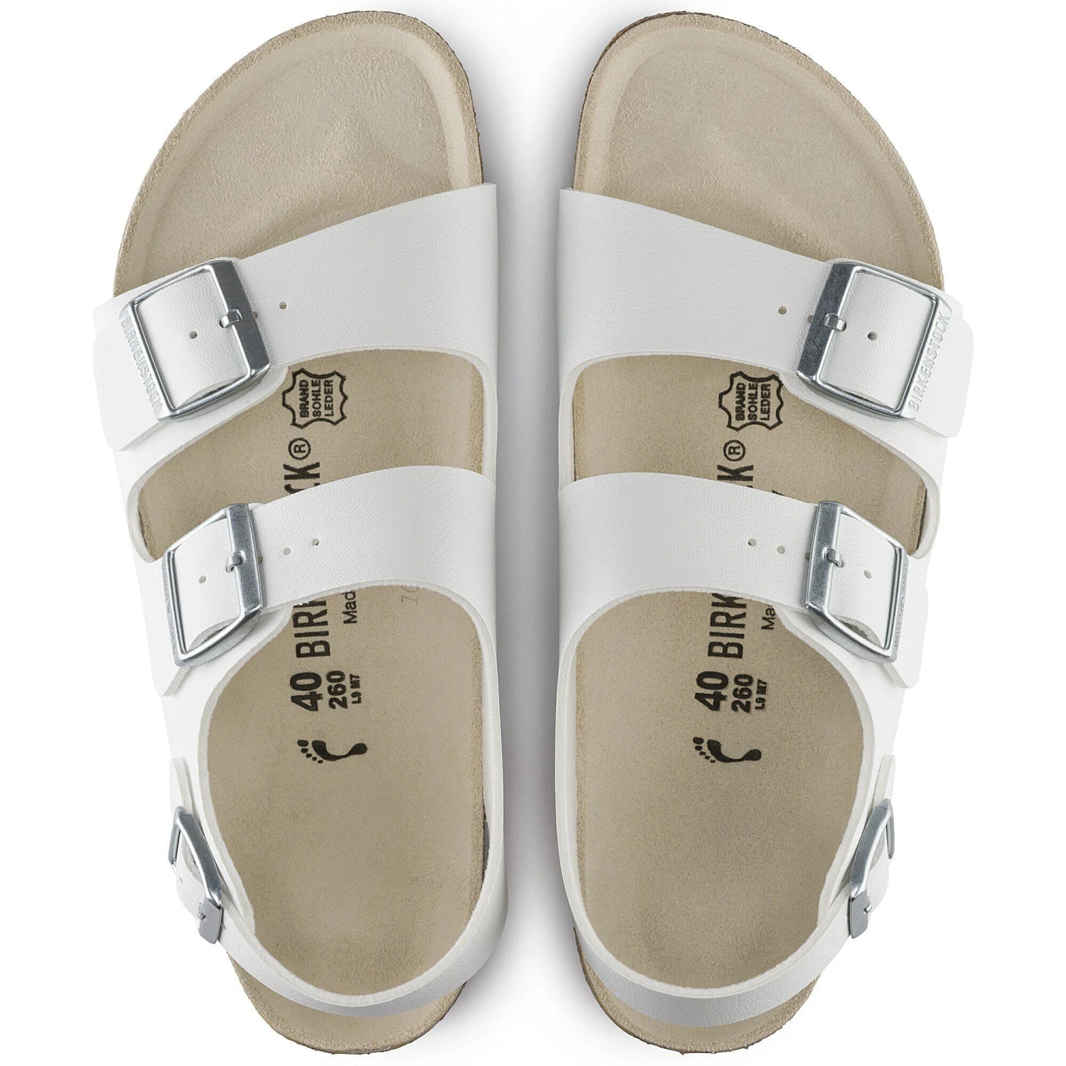 Birkenstock Milano Birko-Flor White 2 Birkenstock Milano Birko-Flor White - Image 2