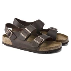 Birkenstock Milano Oiled Leather Habana -Birkenstock Shop 34871 pair