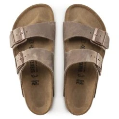 Birkenstock Arizona Oiled Leather Tobacco Brown -Birkenstock Shop 352203 top