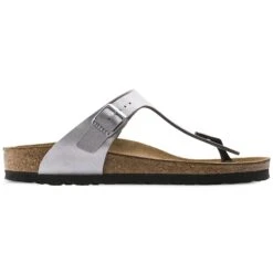 Birkenstock Gizeh Birko-Flor Silver -Birkenstock Shop 43853 side