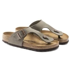Birkenstock Ramses Birkibuc Stone -Birkenstock Shop 44051 pair