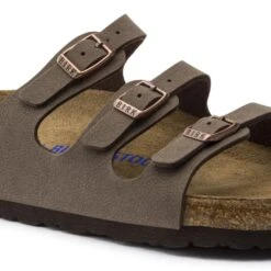 Birkenstock Florida Soft Footbed Birkibuc Mocha -Birkenstock Shop 53881 detail 1