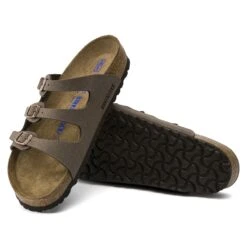 Birkenstock Florida Soft Footbed Birkibuc Mocha -Birkenstock Shop 53881 sole