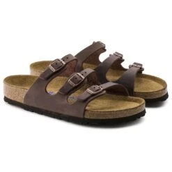 Birkenstock Florida Soft Footbed Oiled Leather Habana -Birkenstock Shop 53901 pair