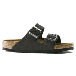 Birkenstock Arizona Soft Footbed Suede Leather Velvet Gray -Birkenstock Shop 552321 side