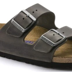 Birkenstock Arizona Soft Footbed Oiled Leather Iron -Birkenstock Shop 552801 detail 1