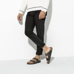 Birkenstock Arizona Soft Footbed Oiled Leather Iron -Birkenstock Shop 552801 f look m