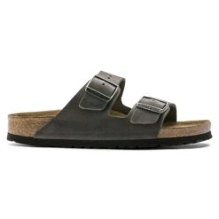 Birkenstock Arizona Soft Footbed Oiled Leather Iron -Birkenstock Shop 552801 side