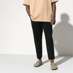 Birkenstock Boston Soft Footbed Suede Leather Taupe -Birkenstock Shop 560771 f look m