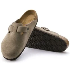 Birkenstock Boston Soft Footbed Suede Leather Taupe -Birkenstock Shop 560771 sole