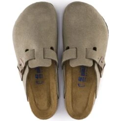 Birkenstock Boston Soft Footbed Suede Leather Taupe -Birkenstock Shop 560771 top
