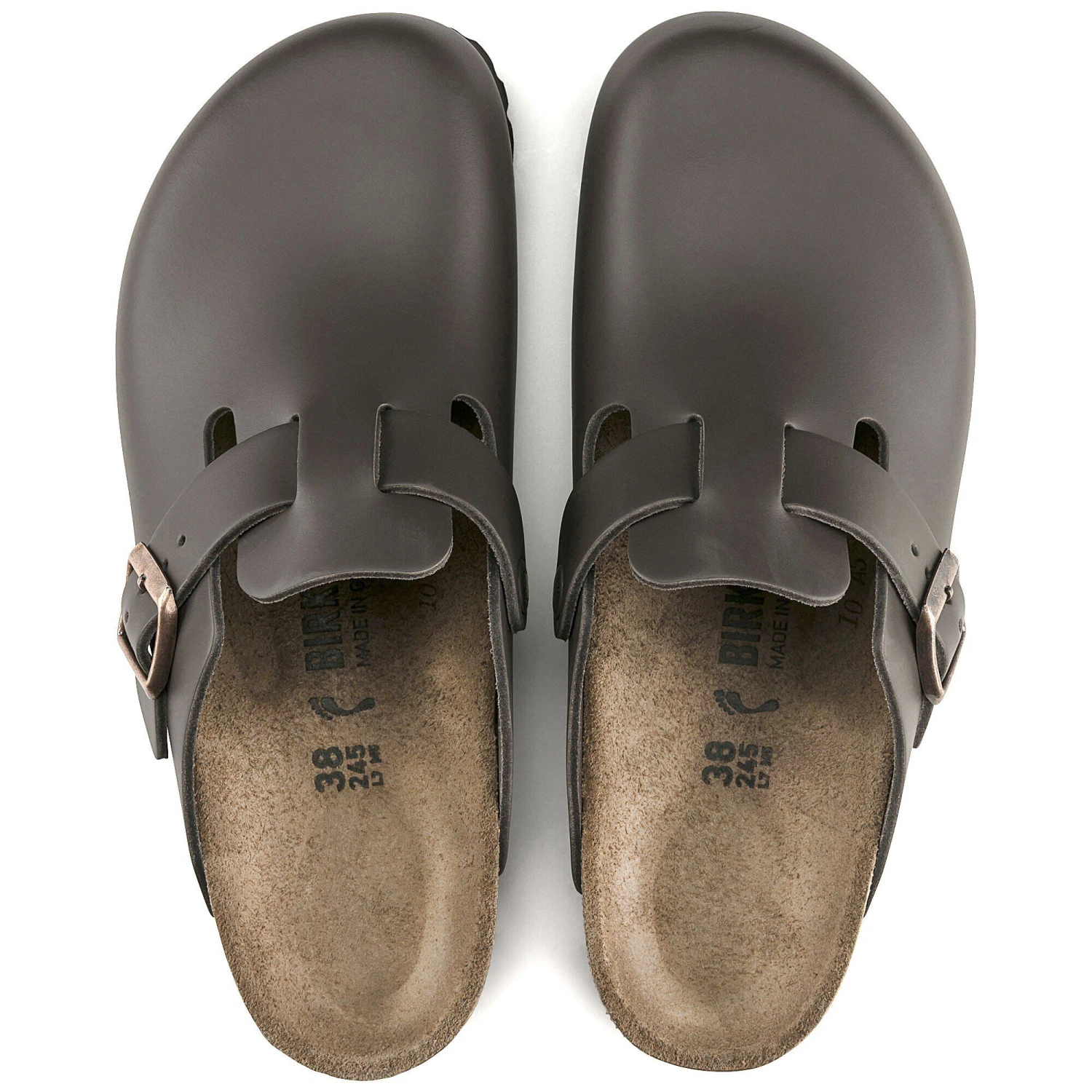 Birkenstock Boston Leather Dark Brown 2 Birkenstock Boston Leather Dark Brown - Image 2