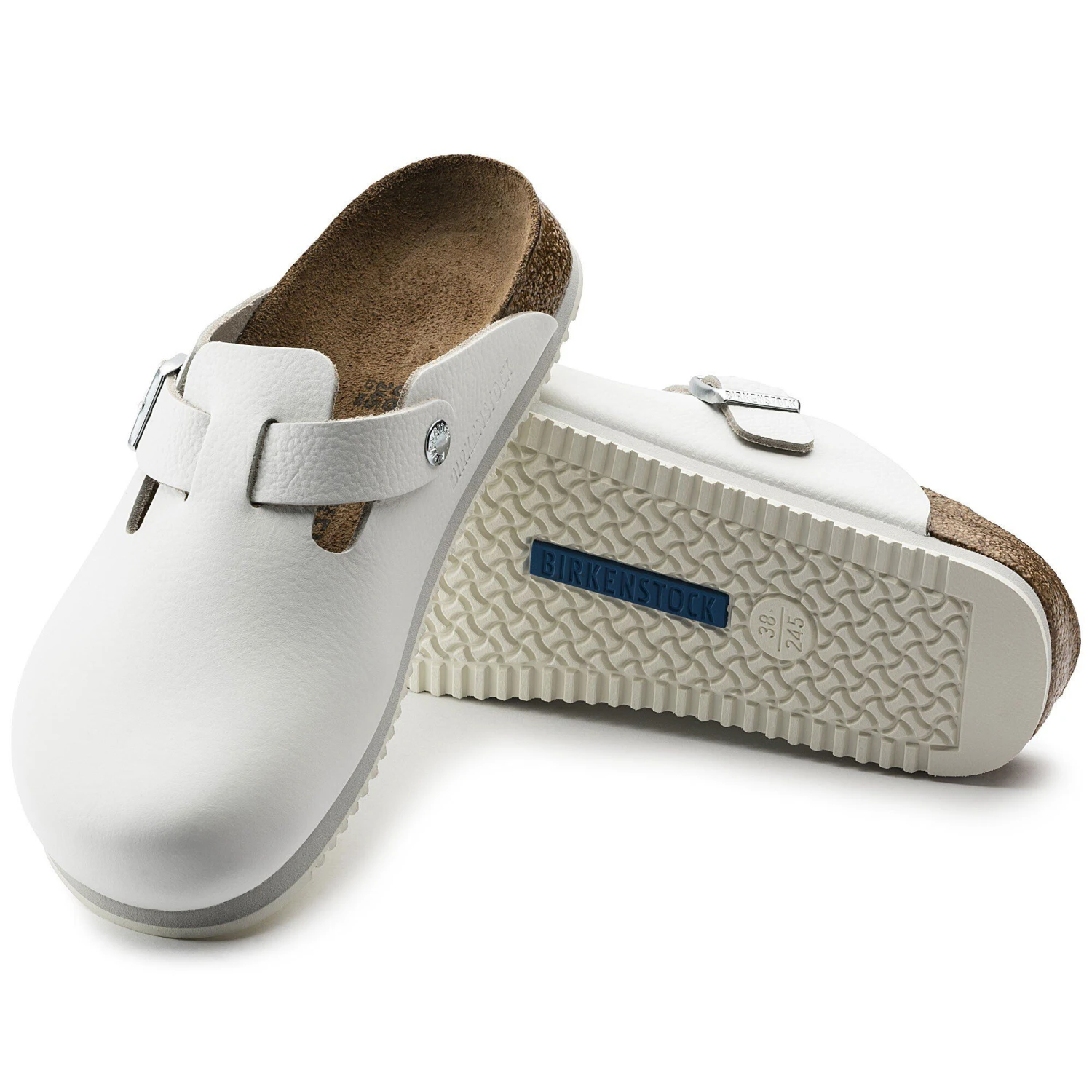 Birkenstock Boston Super Grip Leather White 10 Birkenstock Boston Super Grip Leather White - Image 10
