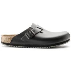 Birkenstock Boston Super Grip Leather Black -Birkenstock Shop 60196 side