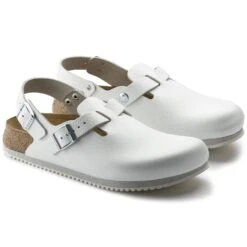 Birkenstock Tokio Super Grip Leather White -Birkenstock Shop 61136 pair